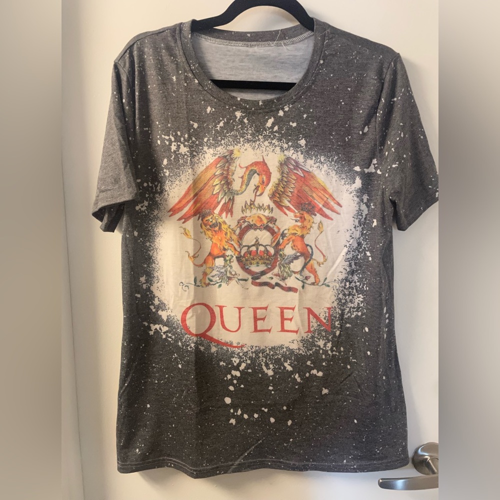 Women’s Queen Grey Bleached Band Tee